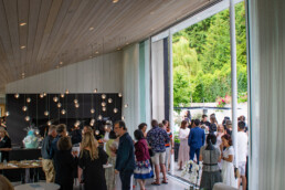 A large gathering of partygoers at Bonetti II during West Coast Modern Design Week 2022.