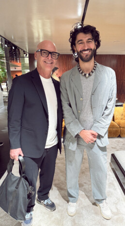 Ross Bonetti, President and Founder of Livingspace Interiors in Vancouver Canada - the largest Italian furniture store in Canada with one of the company's newest supplying designers - Giampiero Tagliaferri.